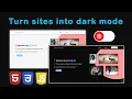 Add Mode Theme To a Website HTML CSS JavaScript