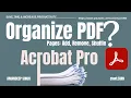 Organize Pages of PDF Document using Acrobat Pro