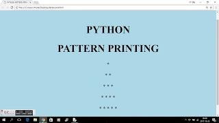 PYTHON - PATTERN PRINTING