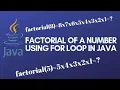 Program to find Factorial of a number in java using for loop
