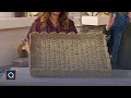 Simply Stunning 26 Woven Scalloped Edge Basket Tray by Janine Graff QVC