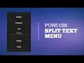 CSS Split Text Menu - CSS Hover Effects