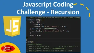 Javascript Coding Challenge Find Code Output Concept - Recursion