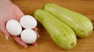 Zucchini with eggs is better than meat! The most delicious, healthy, and quick dinner!