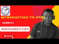Lesson 3 4 Nested or Multi Lists