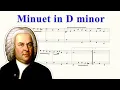 Download Lagu Bach, Minuet in D minor, BWV Anh 132