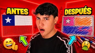 PINTANDO BANDERAS DE DIFERENTES PAÍSES CON LUCES LED 🌎💡🔥 | RECOPILACIÓN