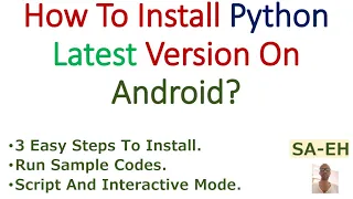 How To Install Python On Android Python for CBSE How To Run Python On Android Pydroid Python Android