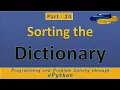 sorting a dictionary in with in