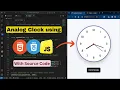 Create an Analog Clock using HTML CSS JavaScript Complete Project With Source Code
