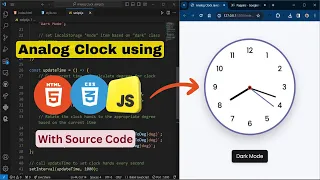Create an Analog Clock using HTML CSS JavaScript Complete Project With Source Code