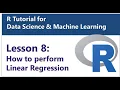 Lesson 8 - Basic Data Analysis in R Linear Regression