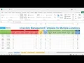 Inventory Management Template for Multiple Locations