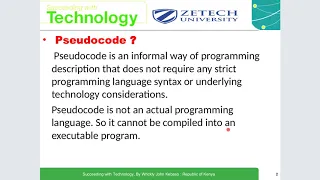 flowchart and pseudo-code lesson 6