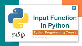 Python Programming in Tamil Input function in Python Manojkumar C