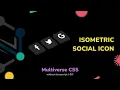 Tutorial Isometric Social Icon Multiverse CSS without Javascript GIF SUNNY