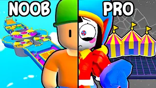 Fingi ser Noob para me tornar o Digital Circus pro no Stumble Guys