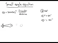 Small Angle Equation