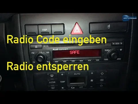 Download MP3 Entsperren Radio Code eingeben Audi VW Audi Concert