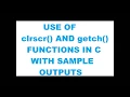 clrscr and getch in c clrscr in c programming