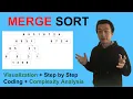 Merge Sort Visualization Step by Step Coding Complexity Analysis - CS Lecture Ep 5