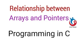 Relationship between Arrays and Pointers in C