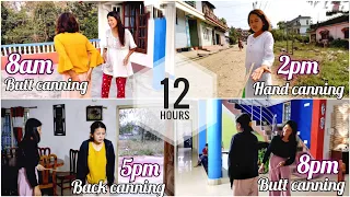 12 hours of canning punishment to sister i back canning bum canning hand canning i 8am 8pm 
