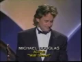 Michael Douglas winning Best Actor for Wall Street