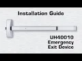 Universal Hardware Push Bar - Exit Device Installation UH40010
