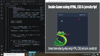Build a Snake Game with HTML CSS JavaScript Full Tutorial Create Snake Game in 25 Minutes