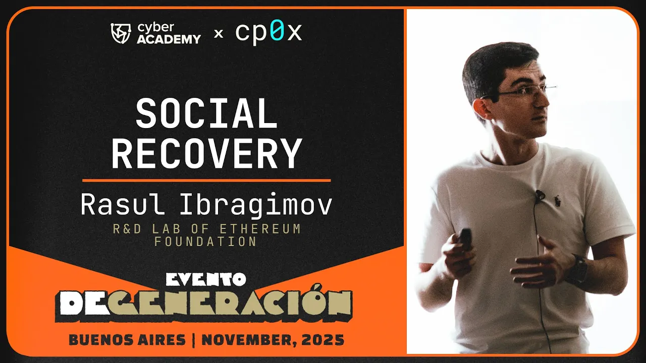 Social Recovery | Rasul Ibragimov, R&D Lab of Ethereum Foundation