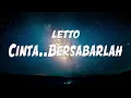 Lagu Letto - Cinta Bersabarlah (Lirik)