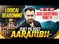 CUET PG Logical Reasoning MCA 500 Questions Series CUET PG Reasoning 500 Questions