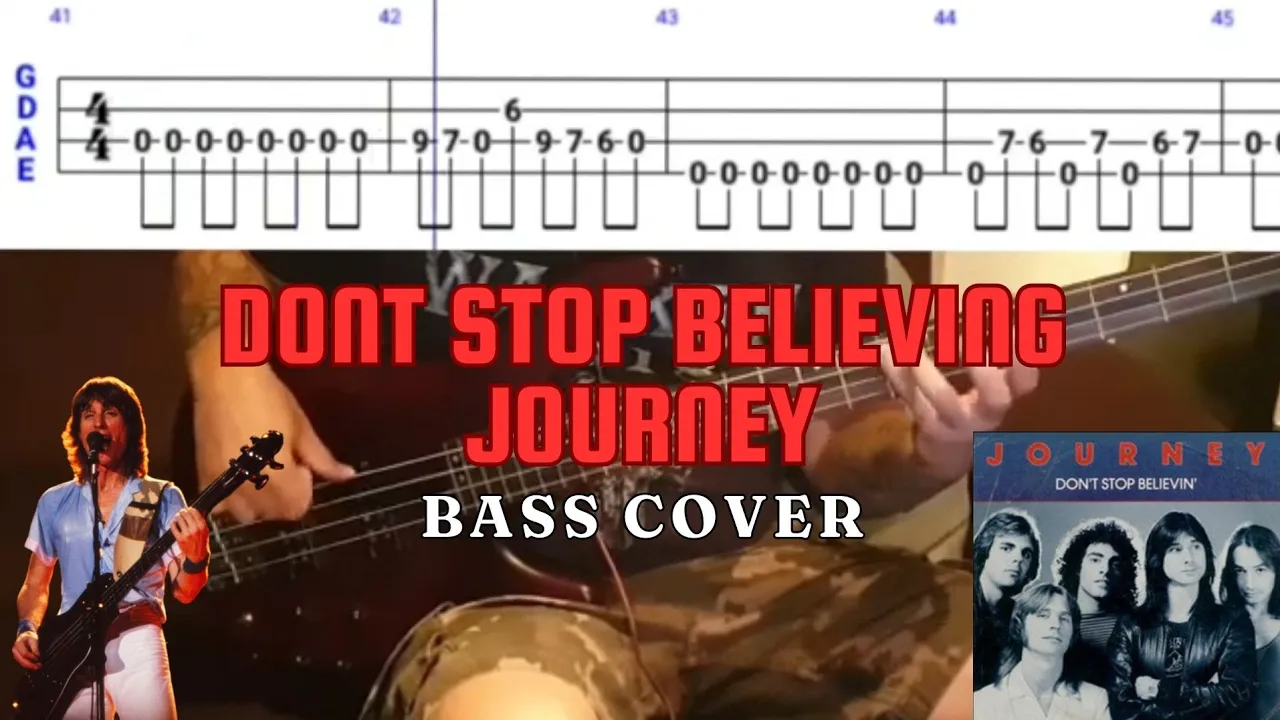 Don't Stop Believing Bass TABS - Journey (Bass Cover)