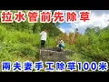 Download Lagu 去水池的路全部被草淹沒，拉水管前先除草，這樣拉水管會更順利，兩夫妻又手工除草了