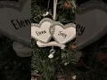 Personalized We re Engaged Locked Hearts Christmas Ornament