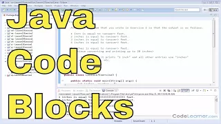 17z - Learn Java Code Blocks