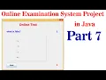 Online Examination System project in java Part 7