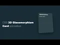 3D Glassmorphism Card animation using HTML and CSS