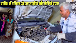 एक मात्र उपाय भारत के सबसे ज़हरीले साँप से बचाने का, गाड़ी से निकला बापरे कैसे dangerous snake amazing