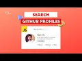 GitHub Profile Search App Using Vanilla JavaScript