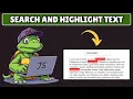 How to Search and Highlight Text in HTML Page using Javascript