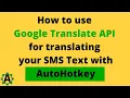 How to use the Google API to translate texts