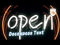 Tut Decompose Text Node - Blender Animation Nodes AN-Fundamental