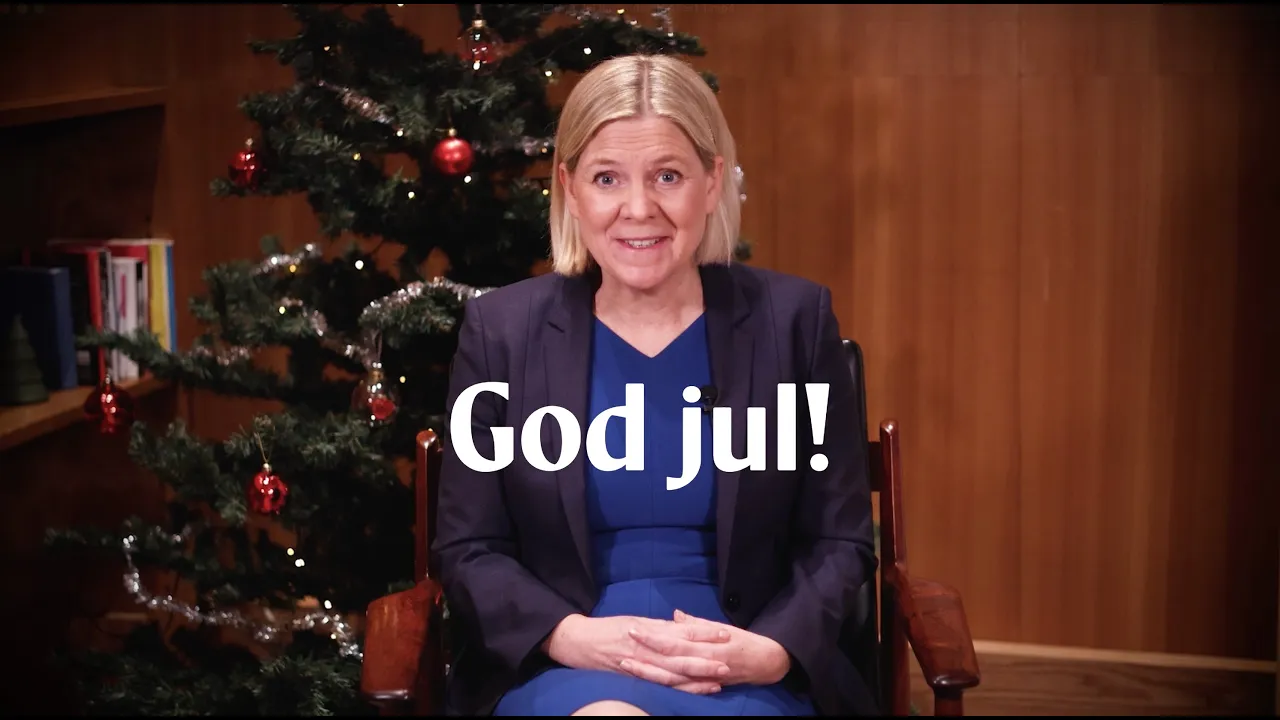 Magdalena Andersson önskar god jul!
