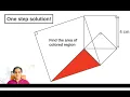 Find the Area Three Squares and a Right Triangle