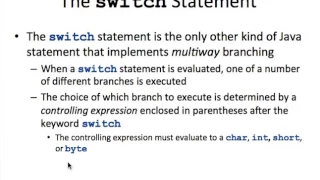 Java Lesson 17 - switch statements