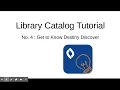 SRCSA library catalog tutorial Get to know Destiny Discover