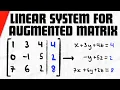 Write the Augmented Matrix as a Linear System Linear Algebra Exercises