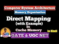 L-3 11 Direct Mapping in Cache Memory Cache Mapping Memory Organisation COA CSA Shanu Kuttan